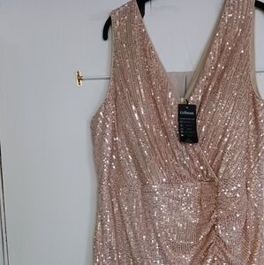 Champagne Gold Sequins Dress